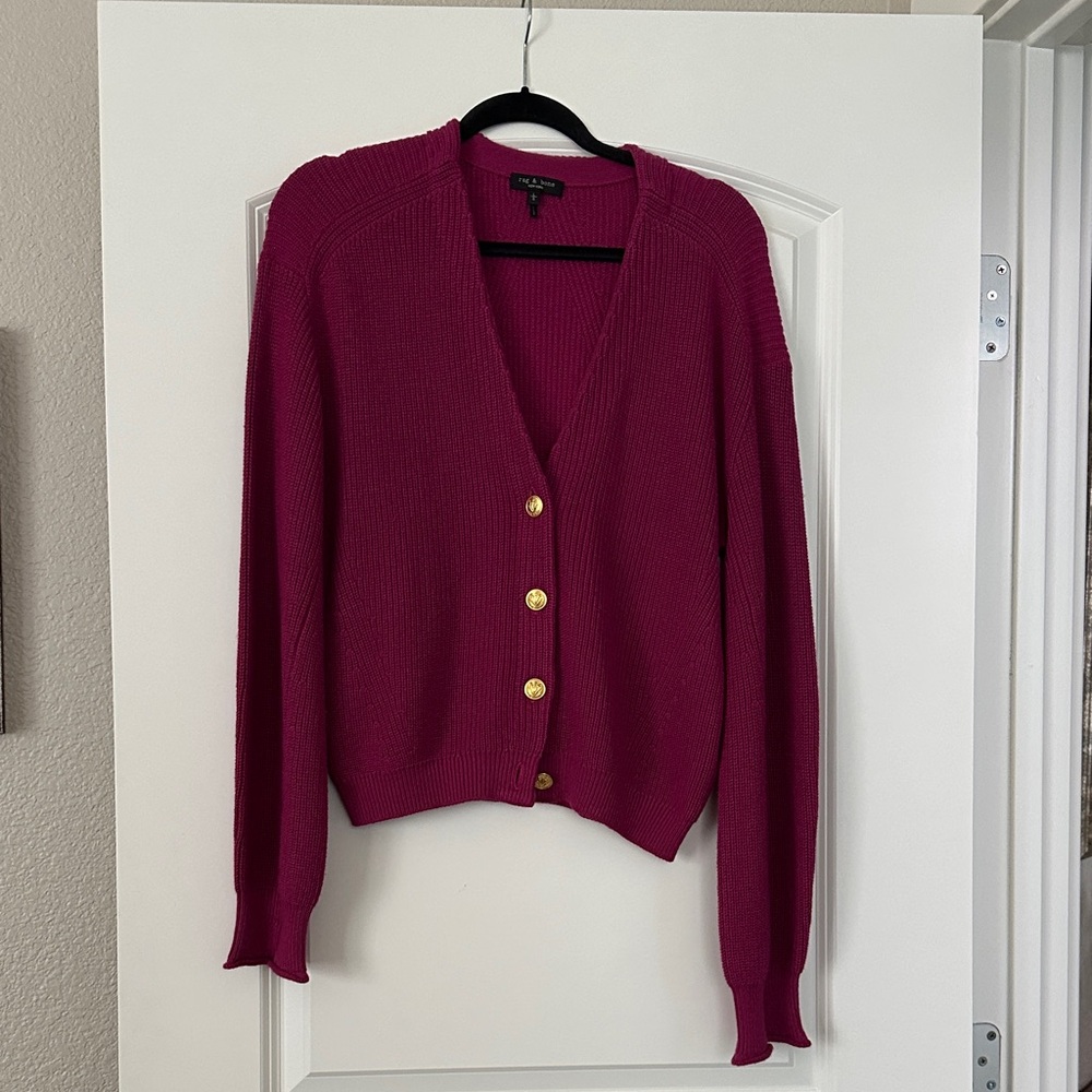 Women's Fuchsia Cardigan Rag and Bone Sweater